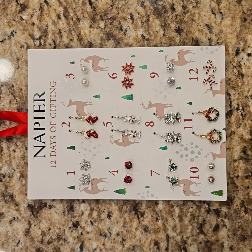 Napier Christmas Earrings